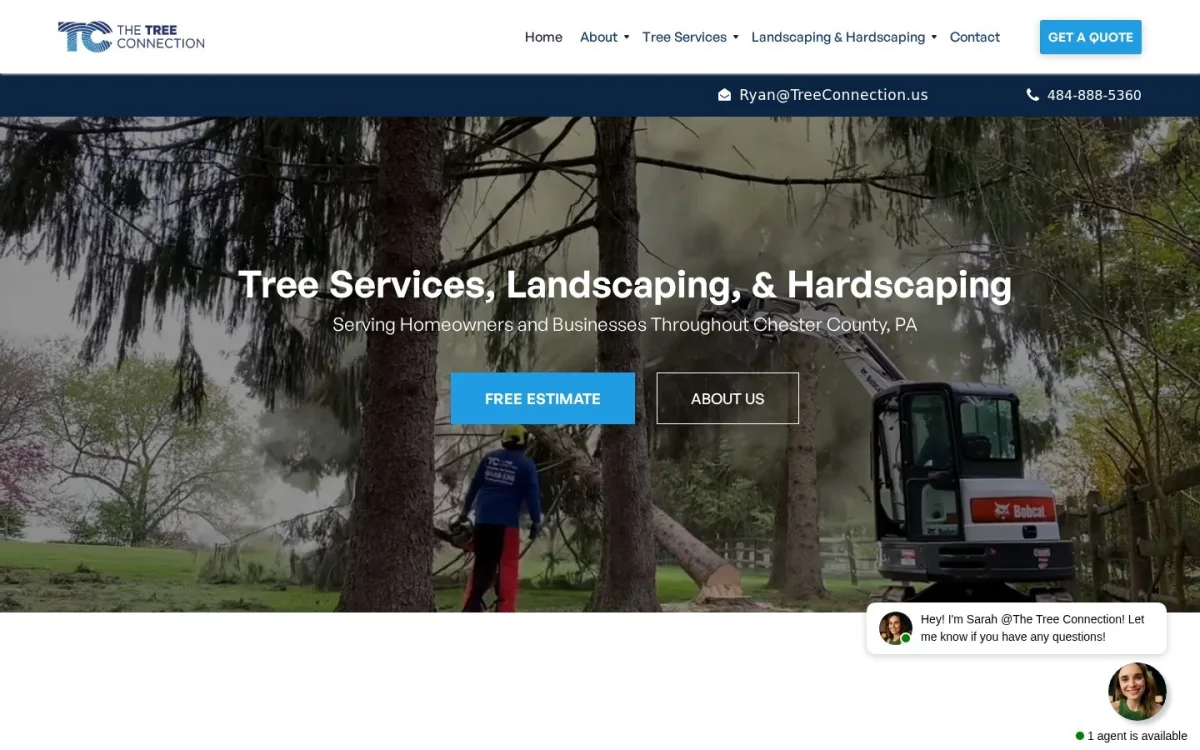 The Tree Connection website designed by HubuMedia
